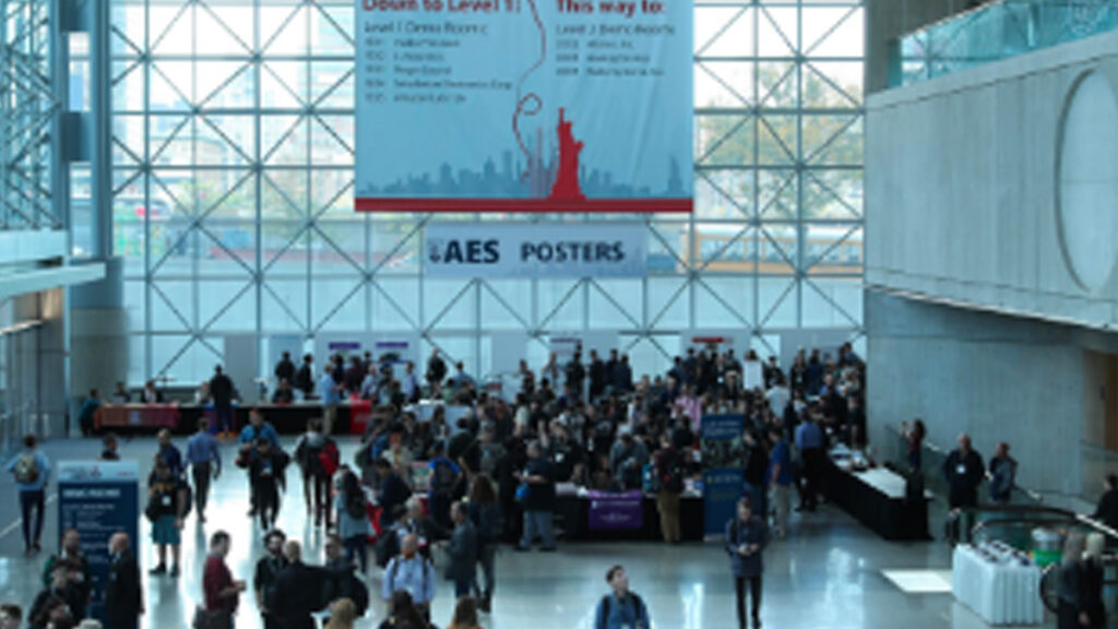 Crowd in a hall at AES convention